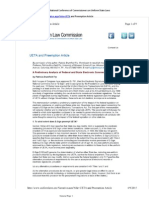 UNIFORM ELECTRONIC TRANSACTIONS ACT, UNIFORM LAW COMMISSION, The National Conference of Commissioners on Uniform State Laws UETA and Preemption Article