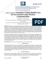 ARM Based Automatic Critical Health Care Service System Using Wireless Communication