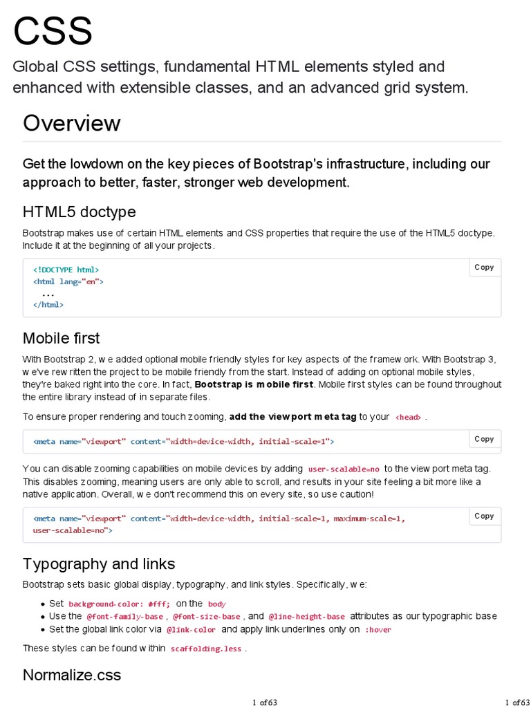 CSS Bootstrap | PDF | Bootstrap (Front End Framework) | Cascading Style ...