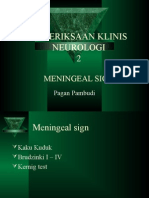 Meningeal Sign