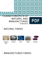 Characteristics of Natural and Manufactured Fibers