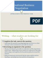 International Business Negotiation: Approaching The Writing Task