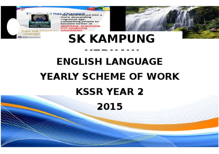 SK Kampung Kebuaw: English Language Yearly Scheme of Work KSSR Year 2 ...