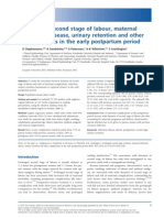 Prolonged Second Stage of Labour, Maternal Infectious Disease, Urinary Retention and Other Complications in The Early Postpartum Period