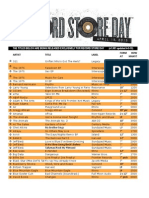 Record Store Day 2015 Releases