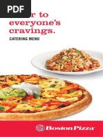 Boston Pizza Catering Menu