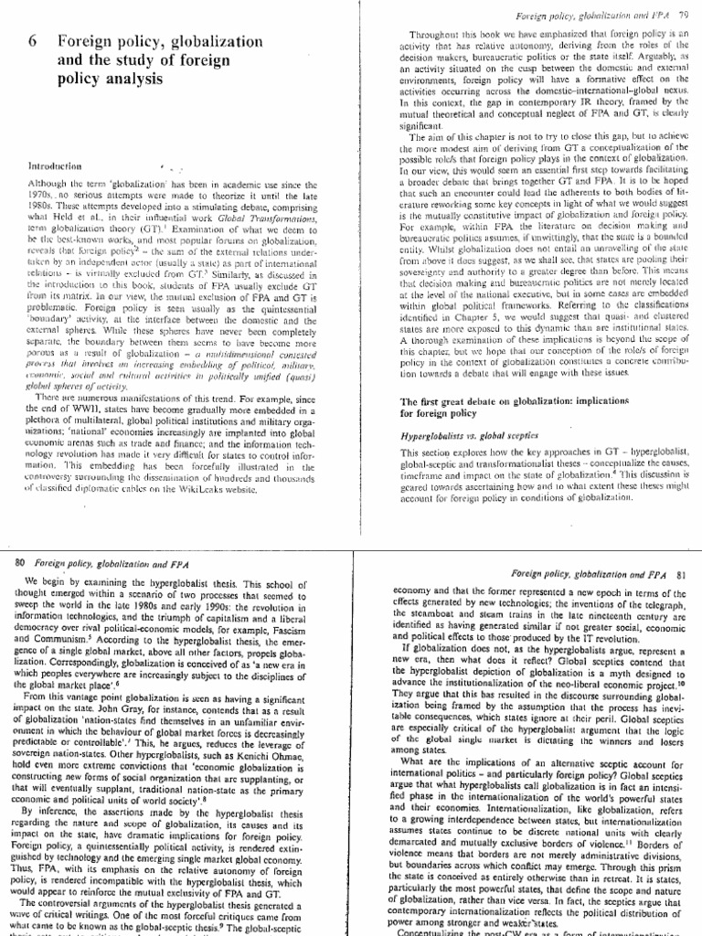 6 Foreign Policy, Globalization and The Study of Foreign Policy ...