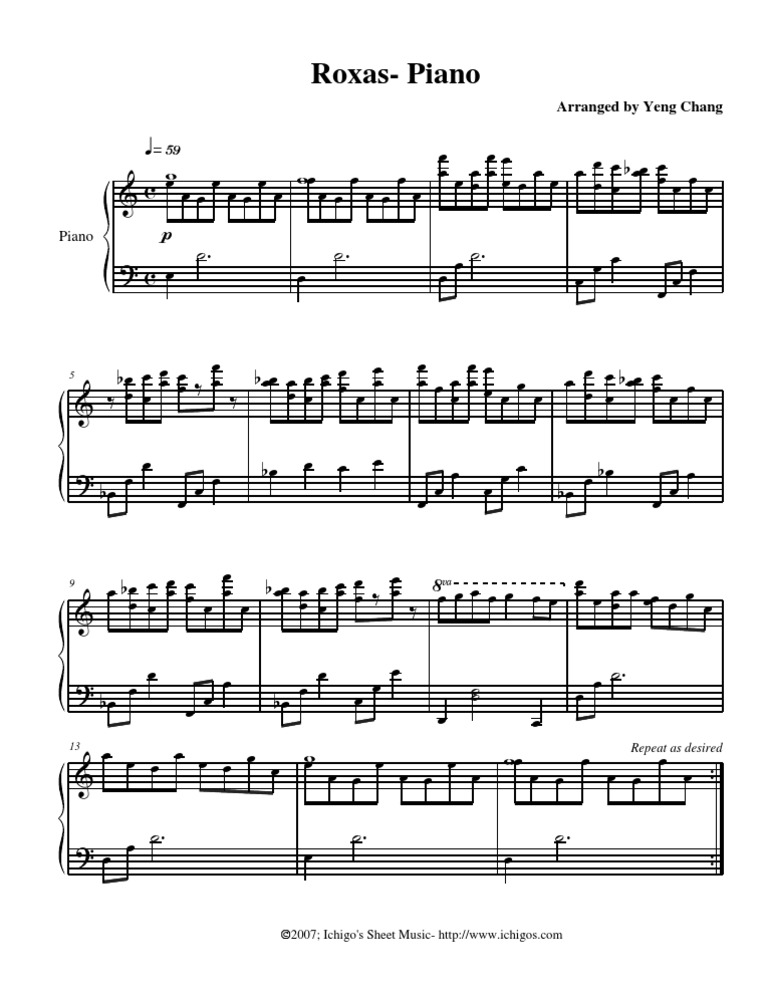 Music Score Collection Xions Theme Piano Sheet Music