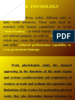 Work Physiology: "Underloading", "Overloading", Reduced Performance Capability or Even Permanent Damage