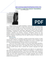 Challenges of Legal Document Translation