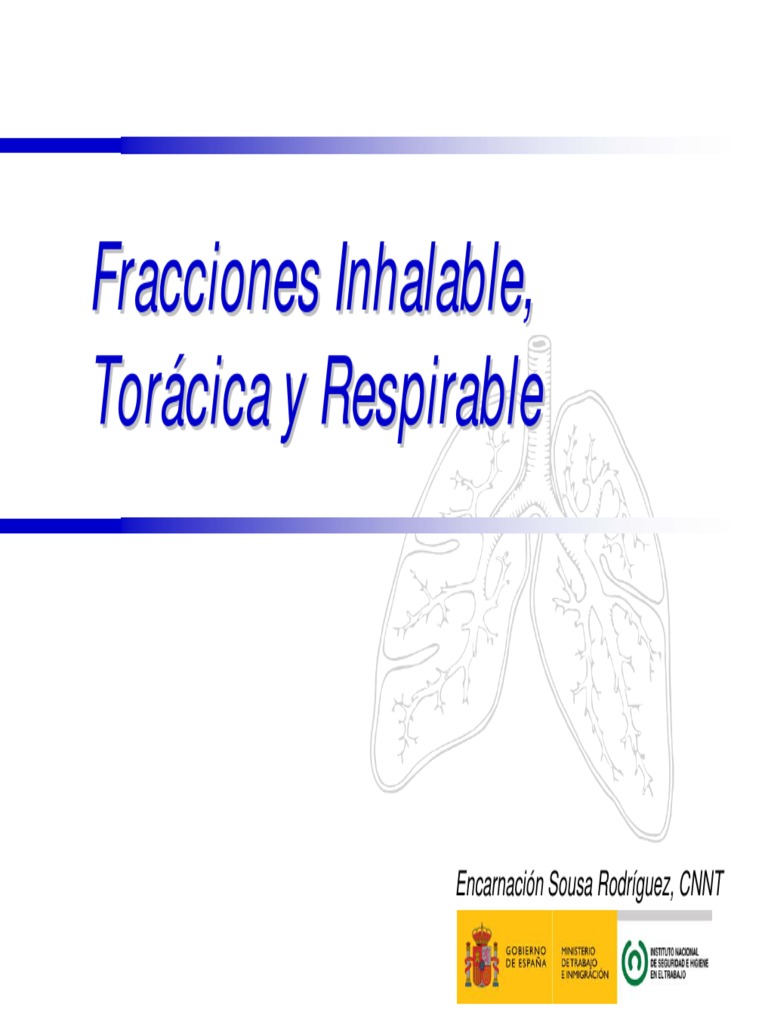 Fracciones de Partículas Inhalables | PDF | Aerosol | Sistema respiratorio