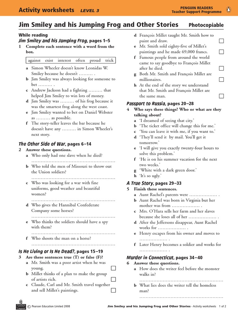 AWJim Smiley and His Jumping Frog PDF