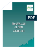 Progrmacion Casa Cultura Octubre 2014