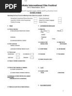 20th Kolkata International Film Festival: Entry Form