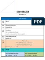 Kse2014 Program: October 9, 2014 (Day 1)