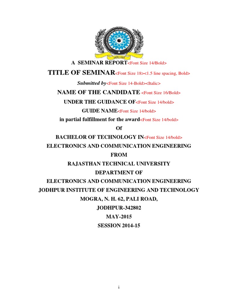 Seminar Report on Electronics Engineering | PDF | Science And ...