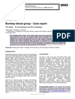 Bombay Blood Group - Case Report