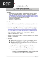 Prohibition Lesson Plan