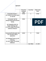 Machine and Equipment, Operations Space Layout Plan