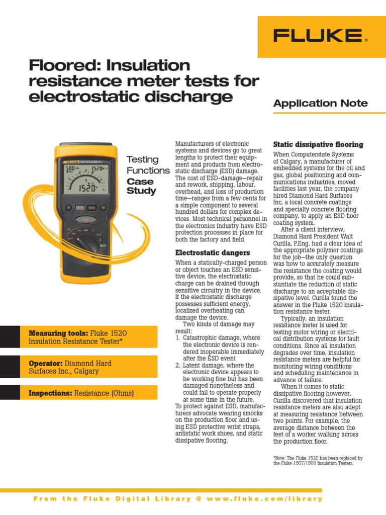How To Measure Electrostatic Dissipation Using An Insulation Resistance