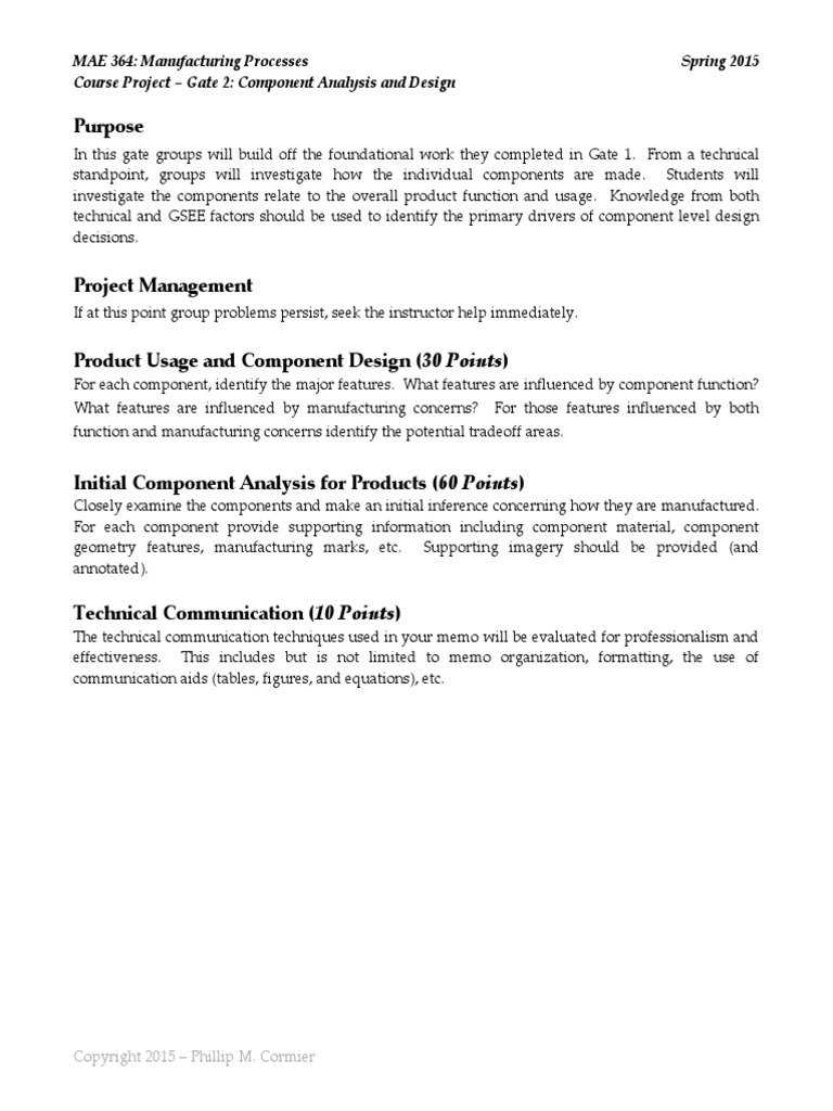Course Project - Gate 2 - Spring 2015 | PDF
