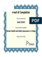 Worker Health and Safety Certificate
