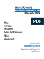 Calendario Ferias Gastronomicas 2015 (09.04.15)