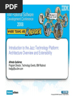 1 Introduction to the Jazz Technology Platform Architecture Overview and Extensibility