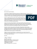 director of student teaching recommendation letter