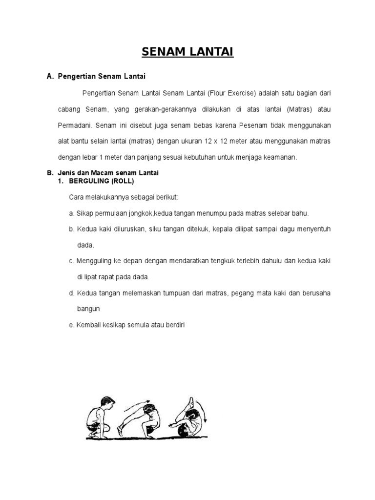 A Pengertian Senam Lantai