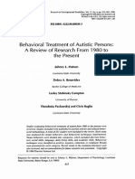 Behavioral Treatment of Autistic Persons