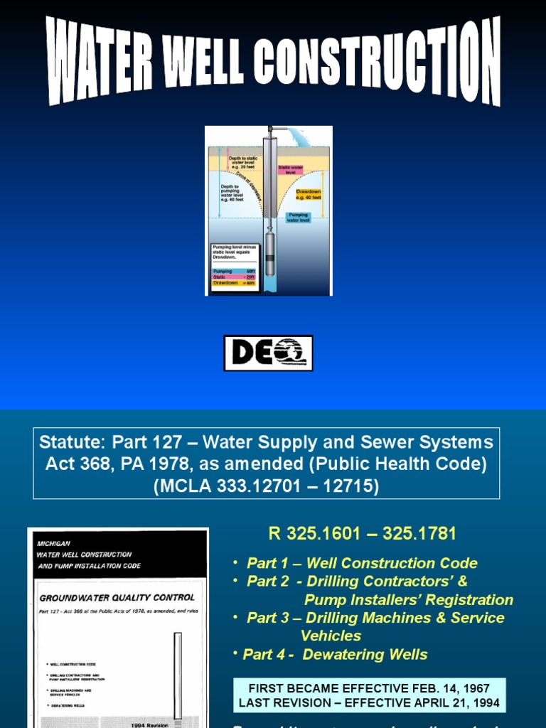 Water Well | PDF | Casing (Borehole) | Drilling Rig