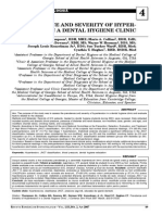 Prevalence and Severity of Hyper-Tension in A Dental Hygiene Clinic