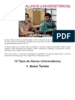 10 tipos de alunos universitários