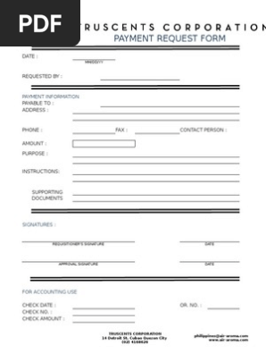 Payment Request Form