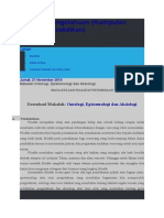 Beranda Pengetahuan (Kumpulan Makalah Pendidikan) Makalah Ontologi, Epistemologi Dan Aksiologi