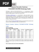 Huawei Security Gateway USG2000-USG5500 Ordering Guide