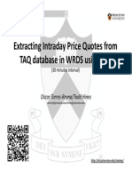 Extracting Intraday Price Quotes From TAQ Database in WRDS Using SAS