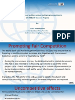 Prevention of Fraud and Corruption: Facilitating Competition in World Bank-financed Projects