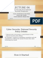 Cyber Security from National Security Perspective 