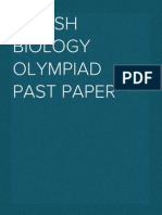 British Biology Olympiad Past Paper