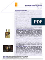 Pernod Ricard (India) : Premiumization Mantra