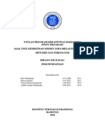 Laporan Kemajuan PKM-P Asal-usul Kemistisan Sinden