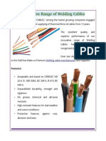 Innovative Range of Welding Cables