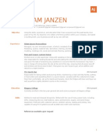 Adam Janzen Resume