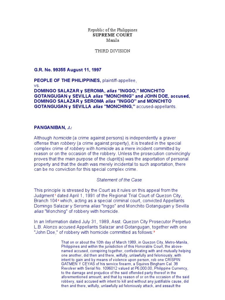 Criminal Law Cases | Robbery | Witness