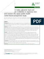 Dietary Glycemic Index, Glycemic Load and Incidence of Type 2 Diabetes in Japanese Men and Women: The Japan Public Health Center-Based Prospective Study1475-2891-12-165