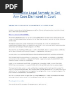 Download Incredible Legal Remedy to Get Any Case Dismissed in Court by R SN261467121 doc pdf