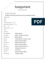 Assignment: Problem1: Input Two Numbers From User and Subtract Them