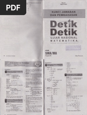 Pembahasan Buku Detik Detik Un Matematika Untuk Program Ipa